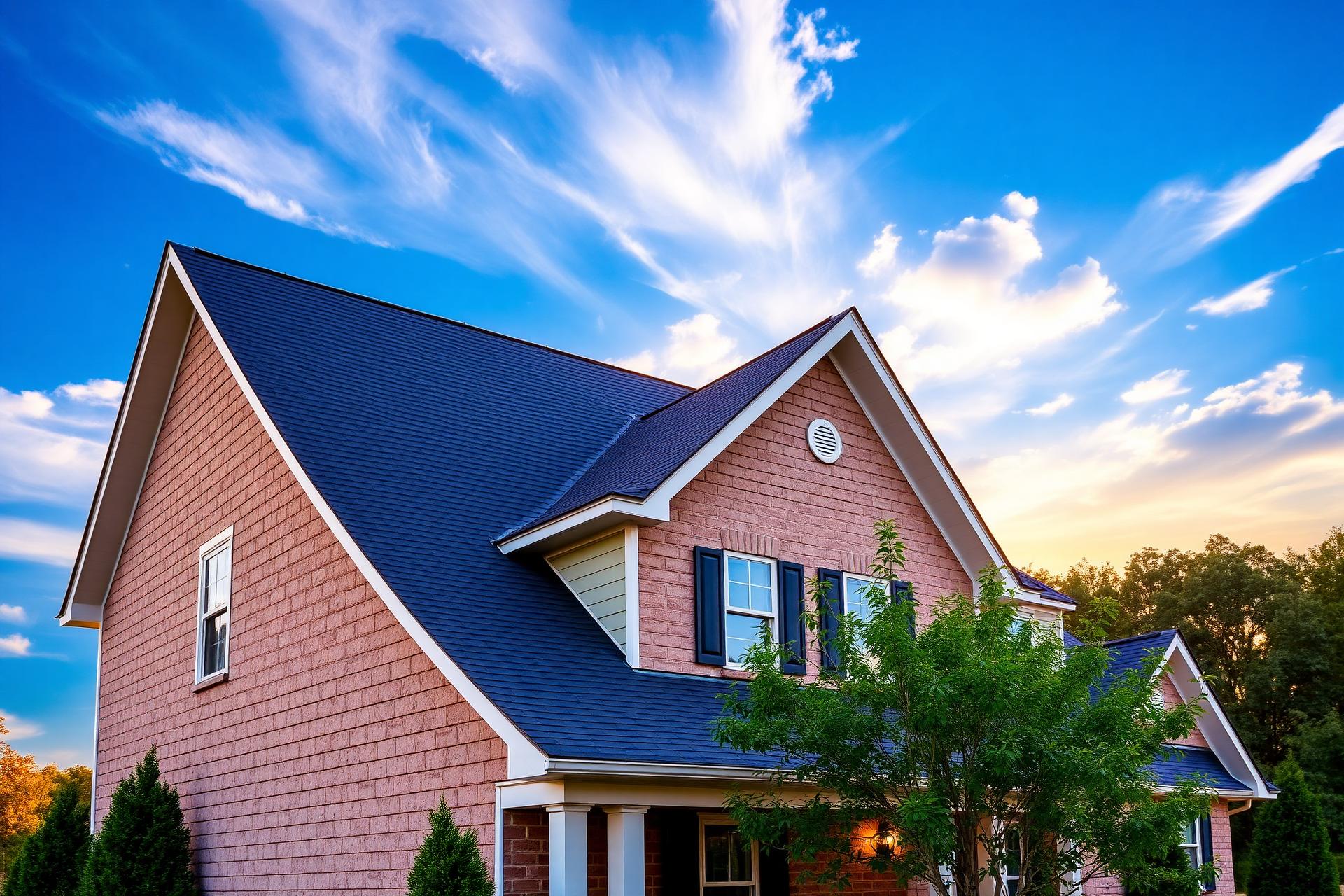 New charcoal shingle roof on a modern Greenville, SC home